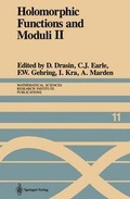 Cover: Holomorphic Functions and Moduli II - Springer