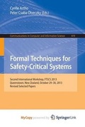 Cover: Formal Techniques for Safety-Critical Systems - Springer