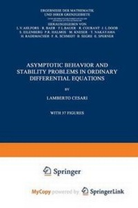 Enlarge image Cover: Asymptotic Behavior and Stability Problems in Ordinary Differential Equations - Springer