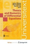 Cover: Theory and Numerics of Differential Equations - Springer
