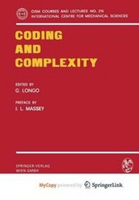 Enlarge image Cover: Coding and Complexity - Springer