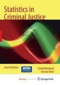 Cover: Statistics in Criminal Justice - Springer