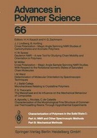Enlarge image Cover: Characterization of Polymers in the Solid State I - Springer