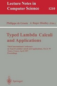 Enlarge image Cover: Typed Lambda Calculi and Applications - Springer