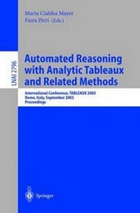 Enlarge image Cover: Automated Reasoning with Analytic Tableaux and Related Methods - Springer