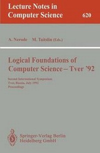 Enlarge image Cover: Logical Foundations of Computer Science - Tver '92 - Springer