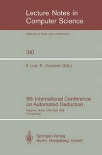 Enlarge image Cover: 9th International Conference on Automated Deduction - Springer