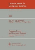 Cover: Category Theory and Computer Science - Springer