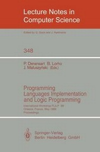 Enlarge image Cover: Programming Languages Implementation and Logic Programming - Springer