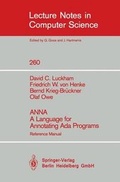 Cover: Anna a Language for Annotating ADA Programs - Springer