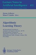 Cover: Algorithmic Learning Theory - Springer