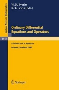 Enlarge image Cover: Ordinary Differential Equations and Operators - Springer