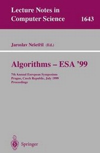 Enlarge image Cover: Algorithms - ESA'99 - Springer