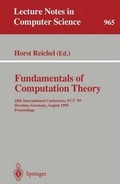 Cover: Fundamentals of Computation Theory - Springer