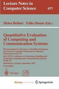 Enlarge image Cover: Quantitative Evaluation of Computing and Communication Systems - Springer