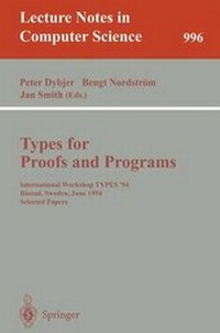 Enlarge image Cover: Types for Proofs and Programs - Springer