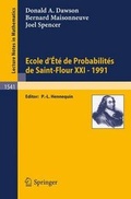 Cover: Ecole D'Ete de Probabilites de Saint-Flour XXI - 1991 - Springer
