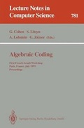 Cover: Algebraic Coding - Springer