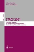 Cover: Stacs 2001 - Springer