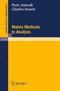 Cover: Matrix Methods in Analysis - Springer