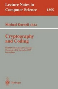 Enlarge image Cover: Cryptography and Coding - Springer