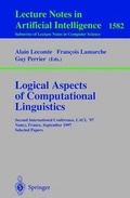 Cover: Logical Aspects of Computational Linguistics - Springer