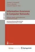 Cover: Information Assurance in Computer Networks. Methods, Models and Architectures for Network Security - Springer