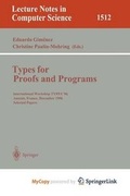 Cover: Types for Proofs and Programs - Springer