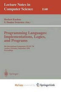 Enlarge image Cover: Programming Languages - Springer