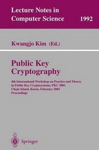 Enlarge image Cover: Public Key Cryptography - Springer