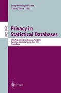 Cover: Privacy in Statistical Databases - Springer