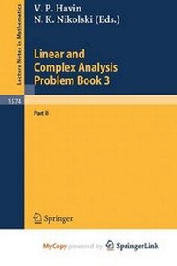 Enlarge image Cover: Linear and Complex Analysis Problem Book 3 - Springer