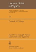 Cover: Fluid Flow Through Porous Macromolecular Systems - Springer