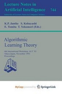 Enlarge image Cover: Algorithmic Learning Theory - Springer