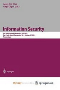 Enlarge image Cover: Information Security - Springer