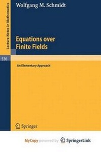 Enlarge image Cover: Equations Over Finite Fields - Springer
