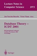 Cover: Database Theory - Icdt 2001 - Springer