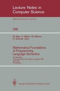 Cover: Mathematical Foundations of Programming Language Semantics - Springer