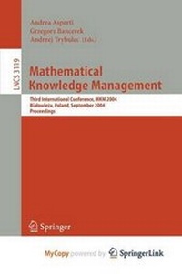 Abbildung von: Mathematical Knowledge Management - Springer