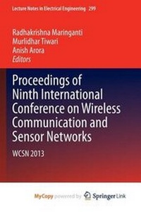 Enlarge image Cover: Proceedings of Ninth International Conference on Wireless Communication and Sensor Networks - Springer