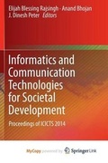 Cover: Informatics and Communication Technologies for Societal Development - Springer