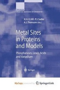 Enlarge image Cover: Metal Sites in Proteins and Models - Springer