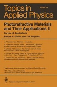 Enlarge image Cover: Photorefractive Materials and Their Applications II - Springer