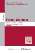 Cover: Formal Grammar - Springer