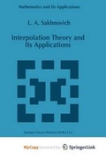 Cover: Interpolation Theory and Its Applications - Springer