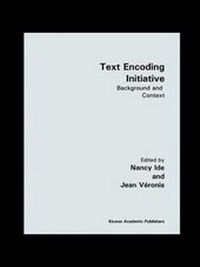 Enlarge image Cover: Text Encoding Initiative - Springer