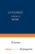 Cover: Catalogue of Books on Music - Springer