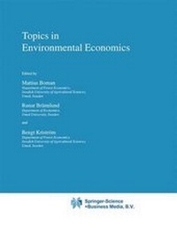 Enlarge image Cover: Topics in Environmental Economics - Springer