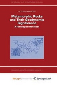 Enlarge image Cover: Metamorphic Rocks and Their Geodynamic Significance - Springer