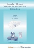 Cover: Boundary Element Methods for Soil-Structure Interaction - Springer